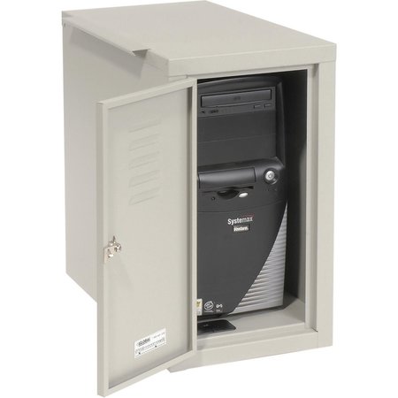 GLOBAL INDUSTRIAL Computer Cabinet Side Car, Gray, 12W x 22-1/2D x 21-1/2H 253700GY